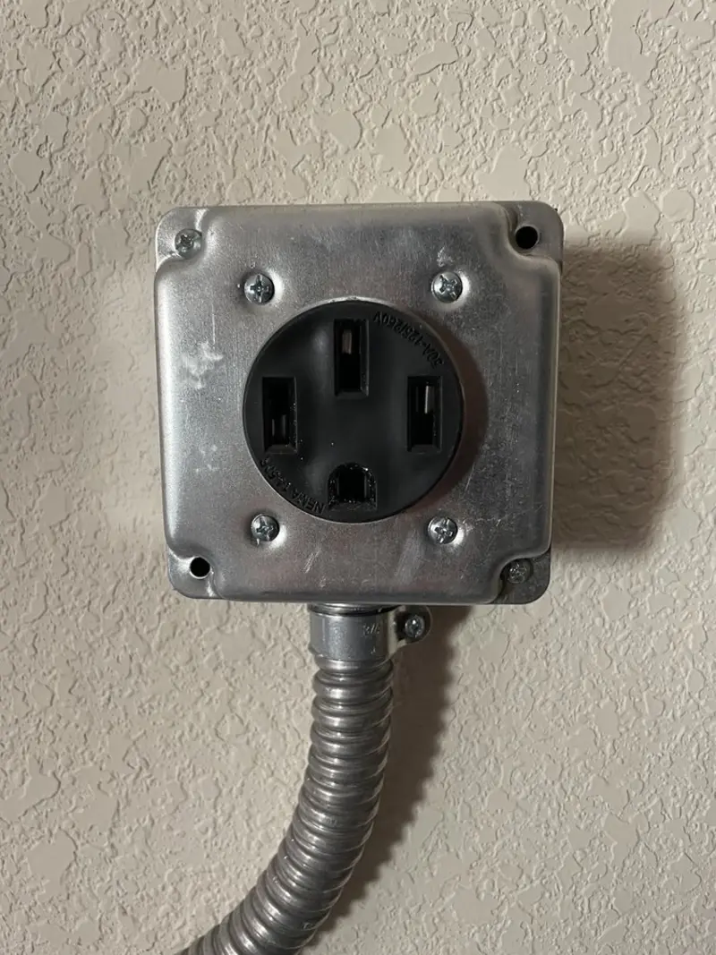 NEMA 14-50 outlet installed for Smart Home Electrical in Fair Lakes